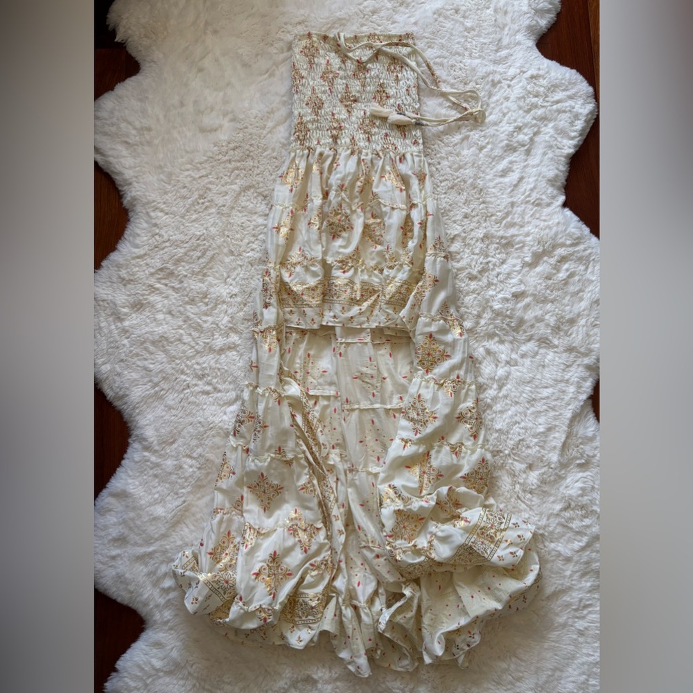 Asa Kaftans Party Dress, White/Gold